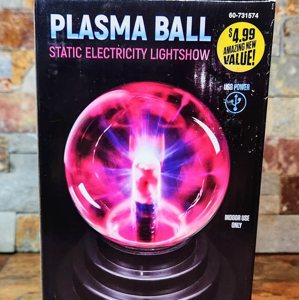 Vintage Plasma Ball Static Electricity Lightshow • Simply Touch The Ball & Watch
